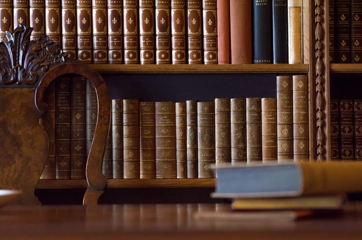 Book shelf and chair at Parkwood Estate
