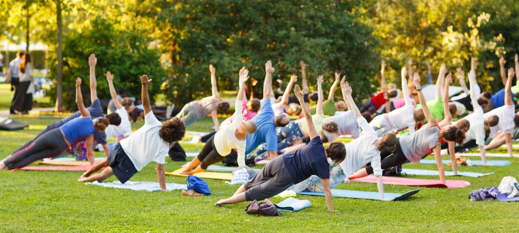 Group of people doing yoga