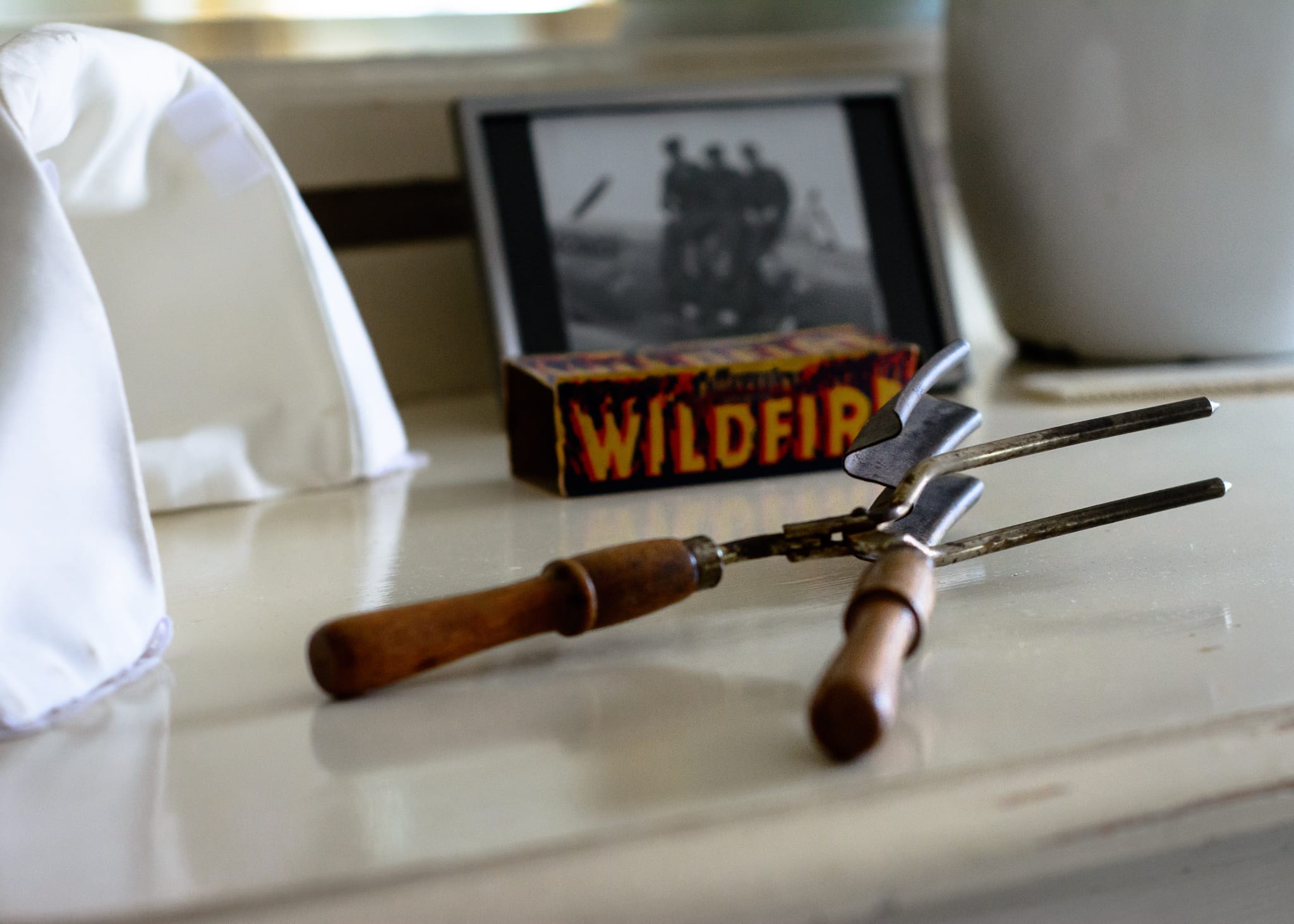 Gardening tools on table at Parkwood Estate