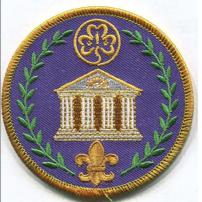 World trefoil stitched badge